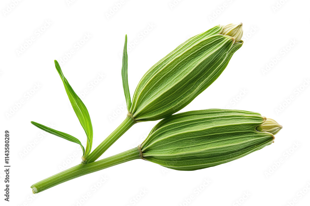 A green leafy plant with two green stems A green leafy plant with two green stems