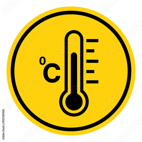 Fever Temperature Symbol Sign, Vector Illustration, Isolate On White Background Label. EPS10