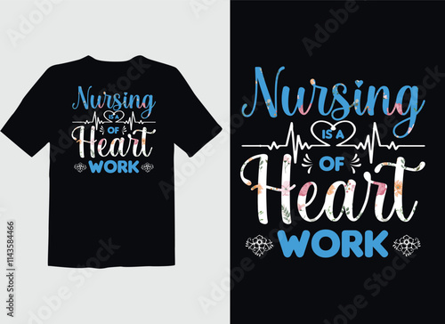 nurse typography t shirt design