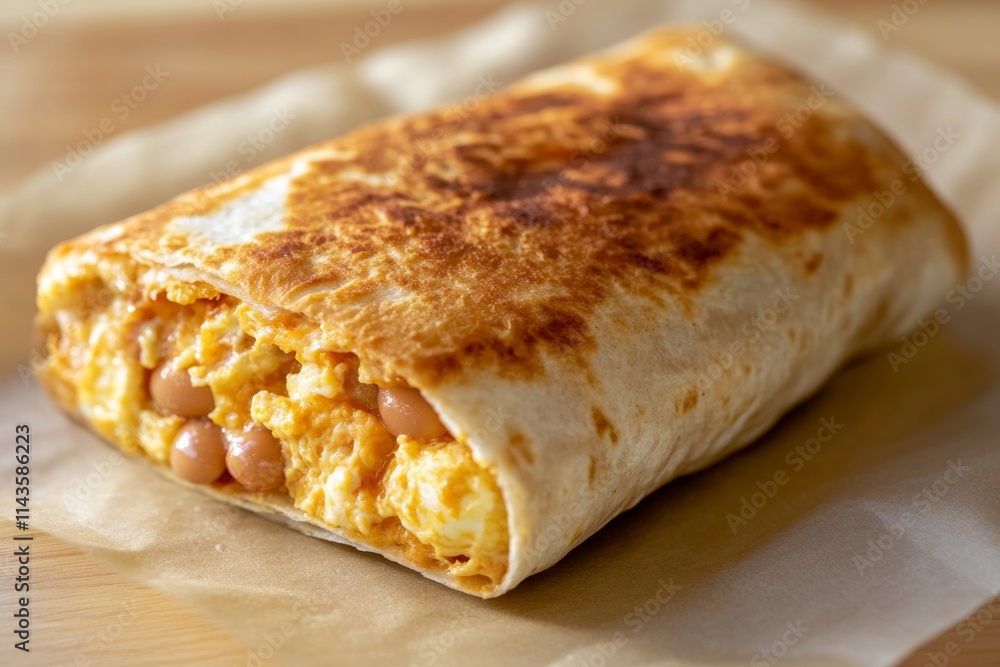 Savory Breakfast Burrito with Eggs and Beans Savory Breakfast Burrito with Eggs and Beans