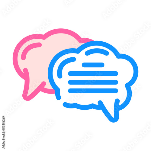 speech bubble natural language processing nlp color icon vector. speech bubble natural language processing nlp sign. isolated symbol illustration