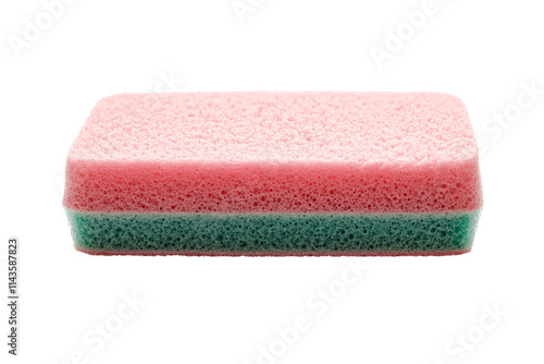 a pink and green sponge