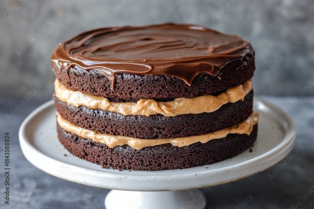 Decadent Chocolate Cake with Creamy Filling Decadent Chocolate Cake with Creamy Filling