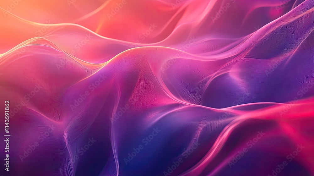 Fototapeta premium Abstract Swirls of Color: A mesmerizing abstract artwork, the image features vibrant, swirling hues of pink, purple and orange, evoking feelings of warmth, energy and movement.