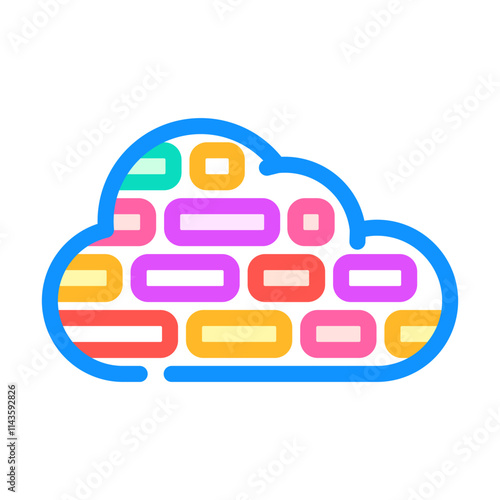 word cloud natural language processing nlp color icon vector. word cloud natural language processing nlp sign. isolated symbol illustration