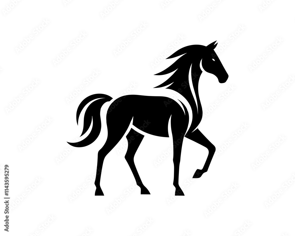 Horse logo design icon symbol vector illustration. Horse silhouette logo. Animal logo. Horse logo design icon symbol vector illustration. Horse silhouette logo. Animal logo.