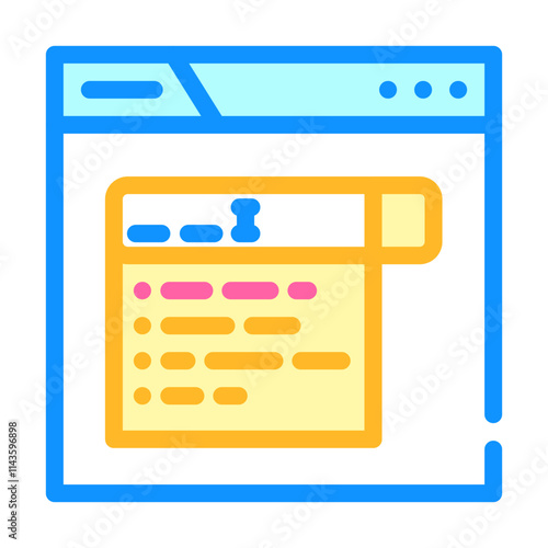 autocomplete natural language processing nlp color icon vector. autocomplete natural language processing nlp sign. isolated symbol illustration