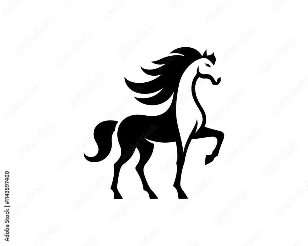 Horse logo design icon symbol vector illustration. Horse silhouette logo. Animal logo. Horse logo design icon symbol vector illustration. Horse silhouette logo. Animal logo.
