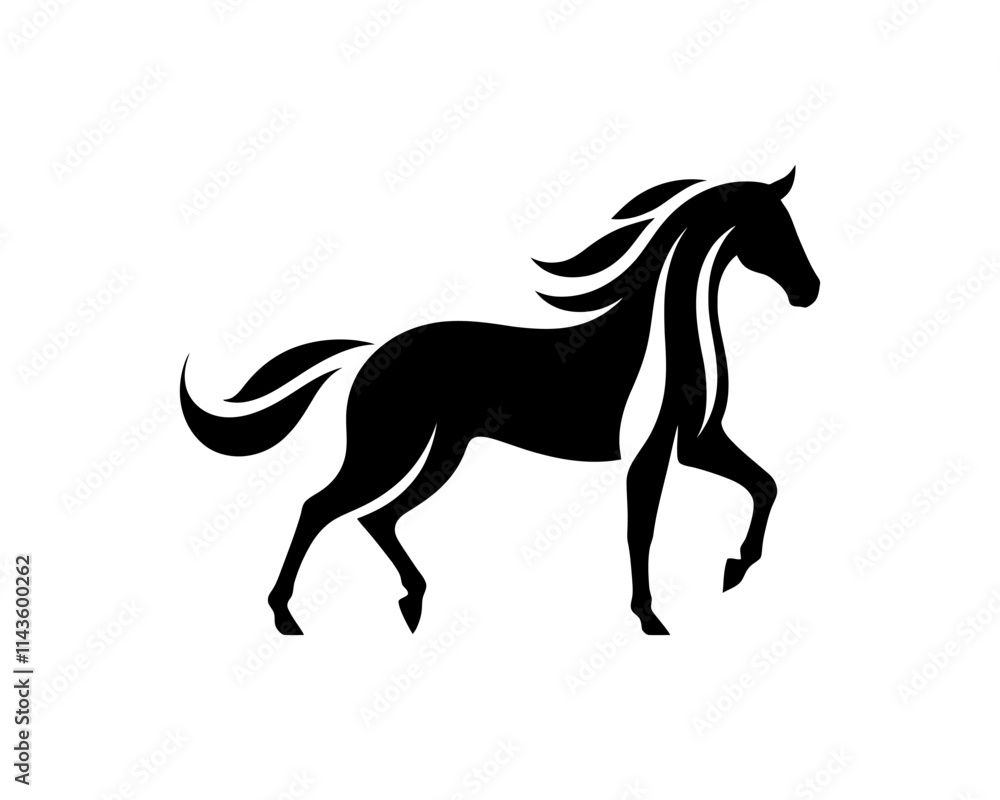 Horse logo design icon symbol vector illustration. Horse silhouette logo. Animal logo. Horse logo design icon symbol vector illustration. Horse silhouette logo. Animal logo.