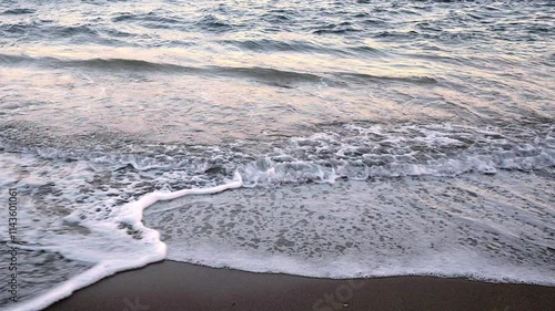waves crashing on beach