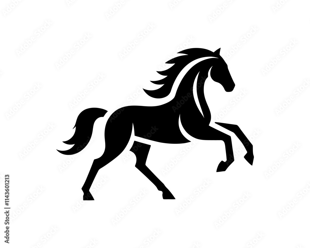 Horse logo design icon symbol vector illustration. Horse silhouette logo. Animal logo. Horse logo design icon symbol vector illustration. Horse silhouette logo. Animal logo.