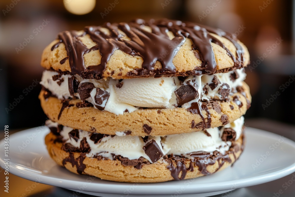 Chocolate Chip Cookie Ice Cream Sandwich Dessert Chocolate Chip Cookie Ice Cream Sandwich Dessert