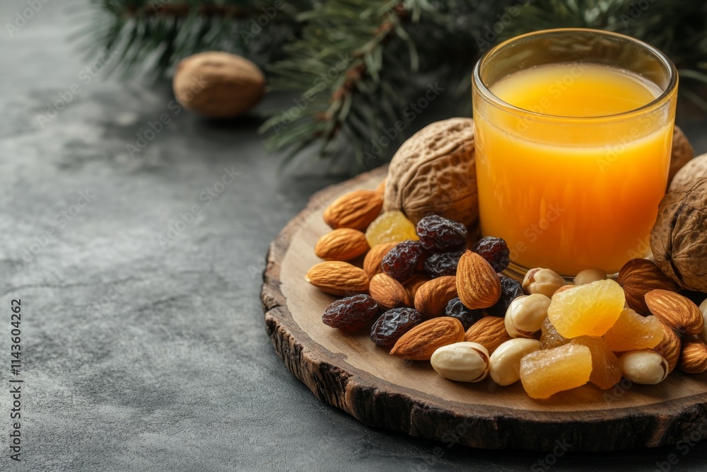 Nutritious Winter Treats with Orange Juice and Nuts Nutritious Winter Treats with Orange Juice and Nuts