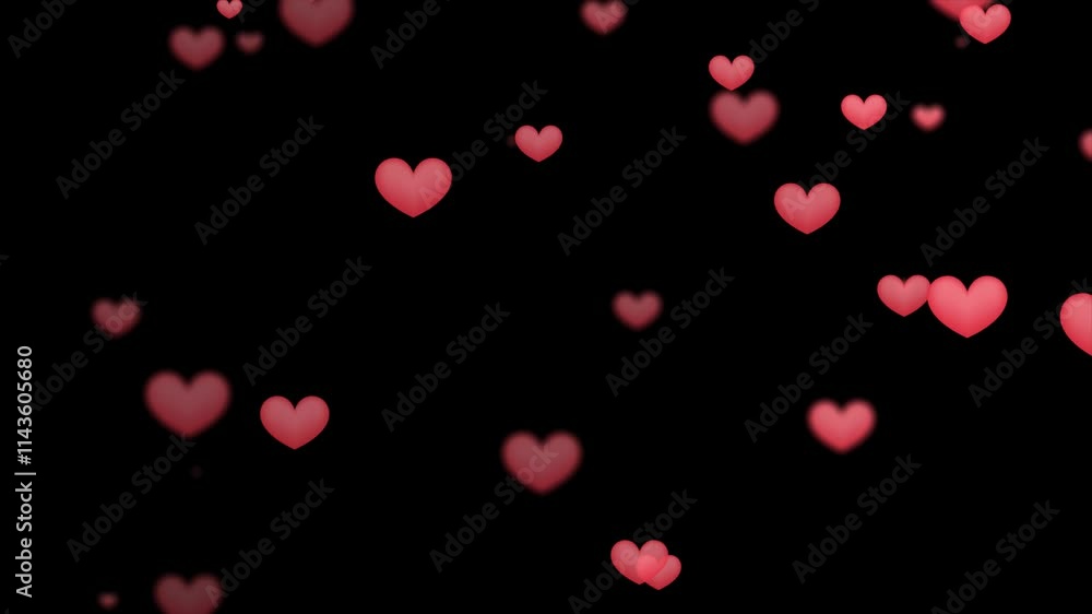 Pink textured heart particles downfall through transparent background. Heart particle effect for digital composition, wedding, love, marriage alliance, anniversary Pink textured heart particles downfall through transparent background. Heart particle effect for digital composition, wedding, love, marriage alliance, anniversary
