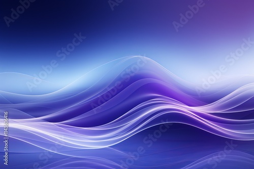 Swaying waves of color create a dreamlike atmosphere at dusk. Generative AI photo