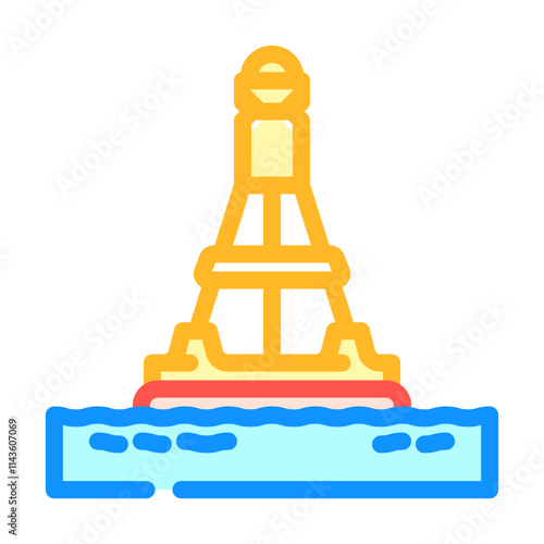 oceanographic buoy world ocean color icon vector. oceanographic buoy world ocean sign. isolated symbol illustration