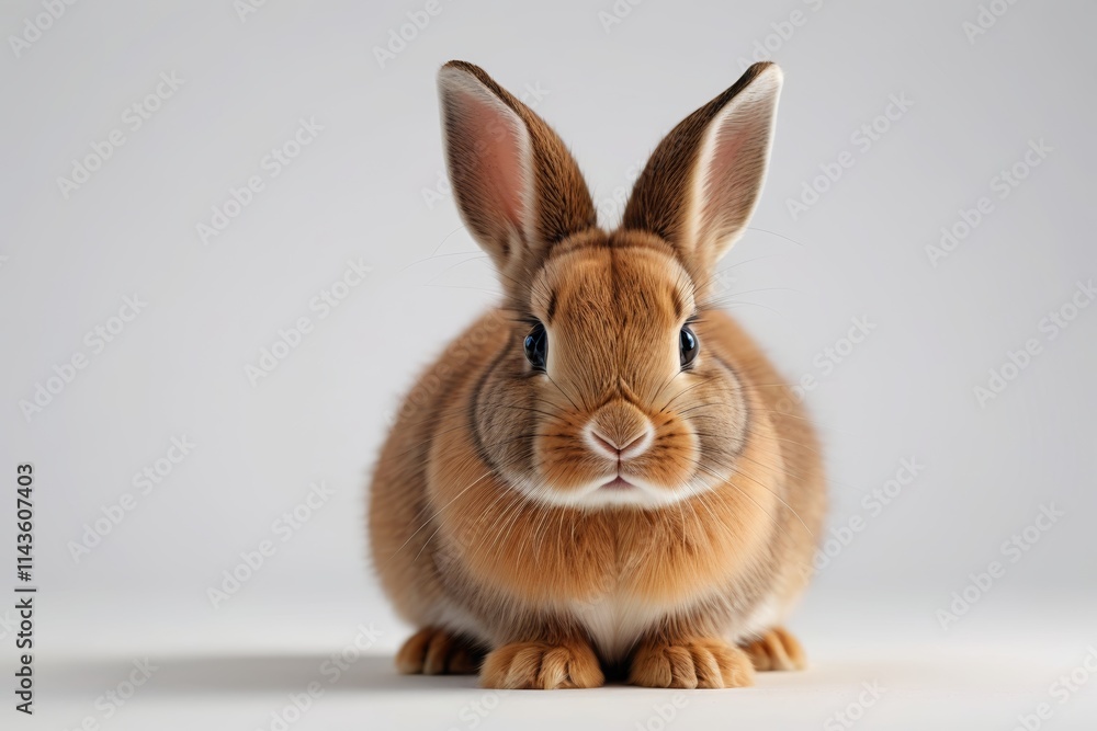 Obraz premium there is a brown rabbit sitting on a white surface