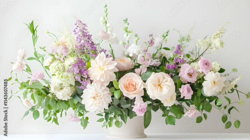 Elegant Pastel Flower Arrangement in a Vase Elegant Pastel Flower Arrangement in a Vase