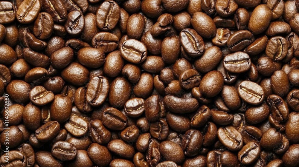 Roasted Coffee Beans Close Up Texture Image Roasted Coffee Beans Close Up Texture Image