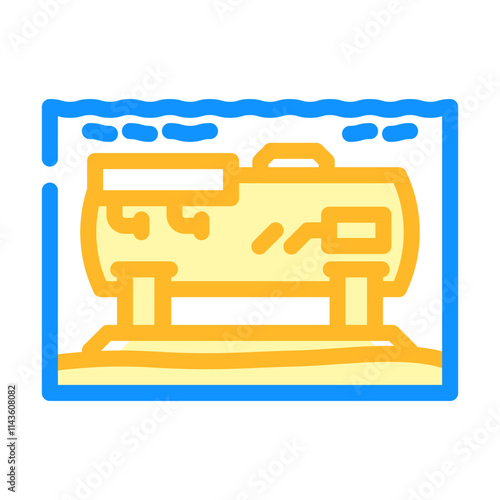 underwater research station world ocean color icon vector. underwater research station world ocean sign. isolated symbol illustration