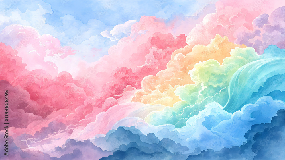 Abstract watercolor drawing background. Created with Generative AI. Abstract watercolor drawing background. Created with Generative AI.