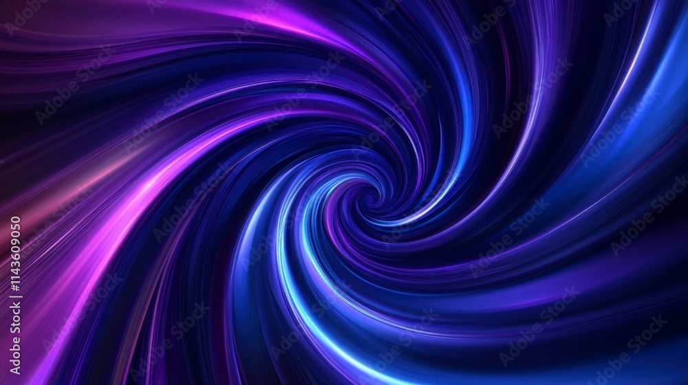 Glowing Spiral Galaxy Background - Abstract Swirling Nebula Design