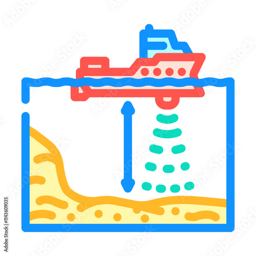 ocean depth gauge world ocean color icon vector. ocean depth gauge world ocean sign. isolated symbol illustration