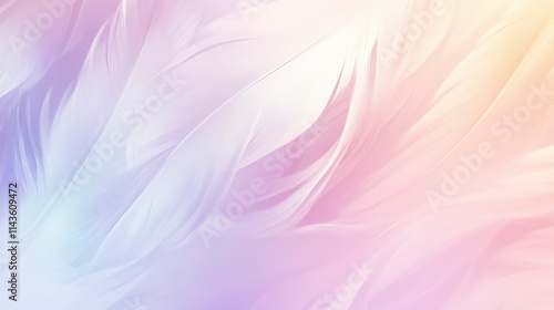 Pastel Pink and Purple Feathers Soft Background