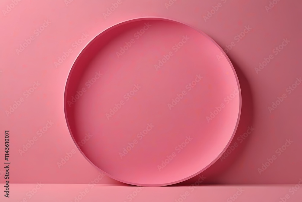 a pink plate on a pink surface with a white background a pink plate on a pink surface with a white background