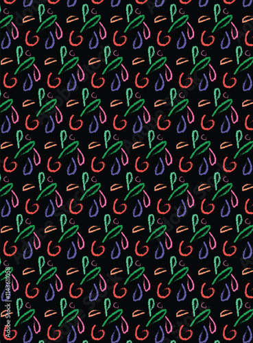 Seamless Vibrant Paisley Pattern with Bold Colors for Fabric and Wallpaper Design