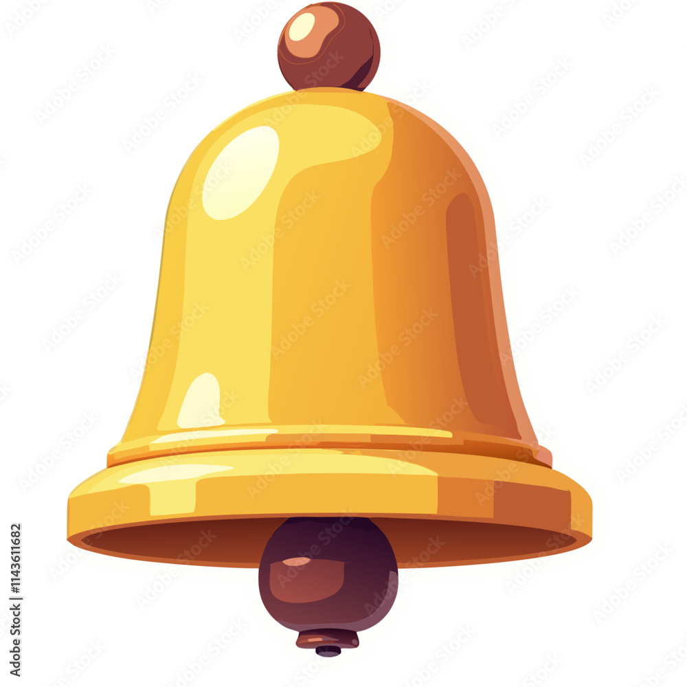 isolated gold bell 3d bell realistic illustration isolated gold bell 3d bell realistic illustration