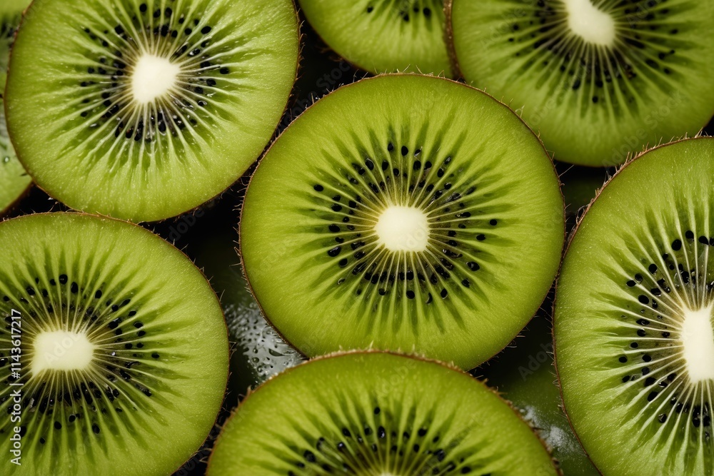 arafed kiwis cut in half on a table
