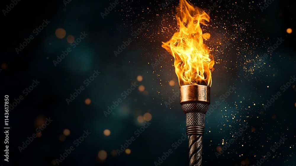 Glowing golden torch held high symbolizing leadership and guidance through the darkness The radiant light represents the power to illuminate the path forward inspiring hope and determination Glowing golden torch held high symbolizing leadership and guidance through the darkness The radiant light represents the power to illuminate the path forward inspiring hope and determination