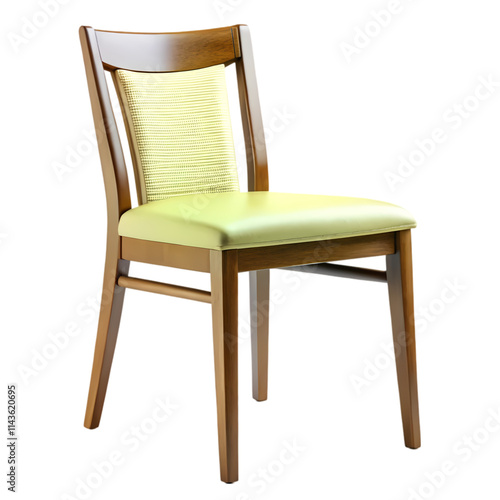Wallpaper Mural Elegant Wooden Dining Chair with Light Beige Upholstery Torontodigital.ca