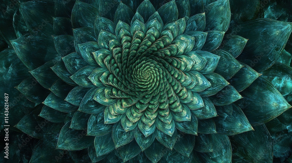 Macro photograph of succulent plant Fibonacci spiral pattern Macro photograph of succulent plant Fibonacci spiral pattern