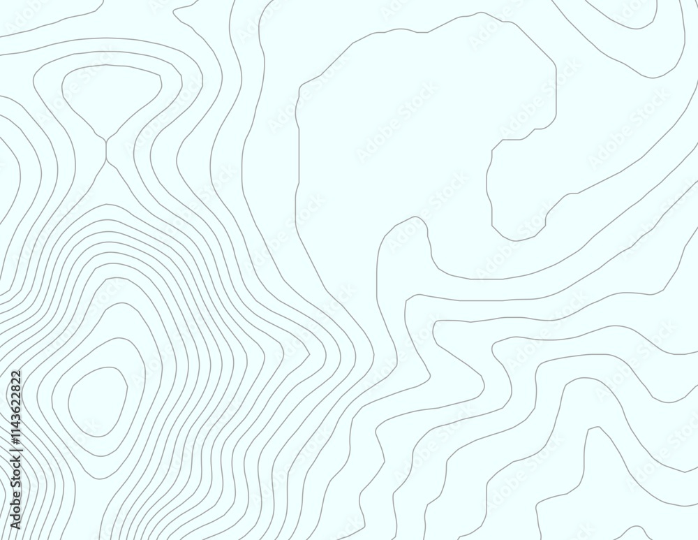 Curvas de nivel, mapa topográfico