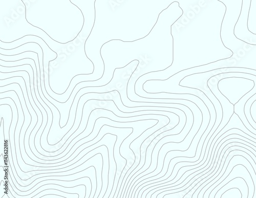 Obraz na płótnie Curvas de nivel, mapa topográfico w salonie