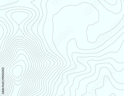 Obraz na płótnie Curvas de nivel, mapa topográfico w salonie