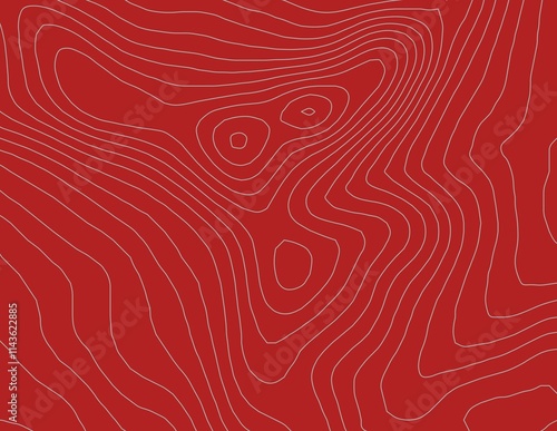 Obraz na płótnie Curvas de nivel, mapa topográfico w salonie
