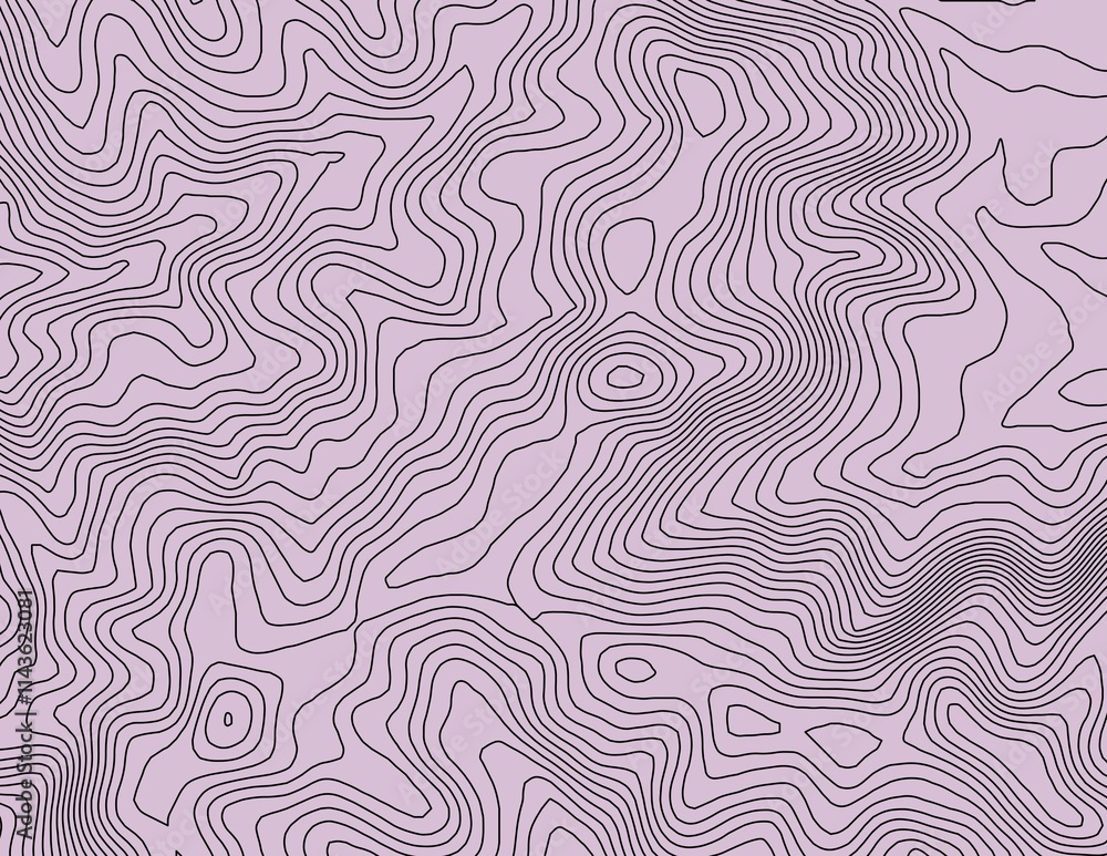 Fototapeta premium Curvas de nivel, mapa topográfico 