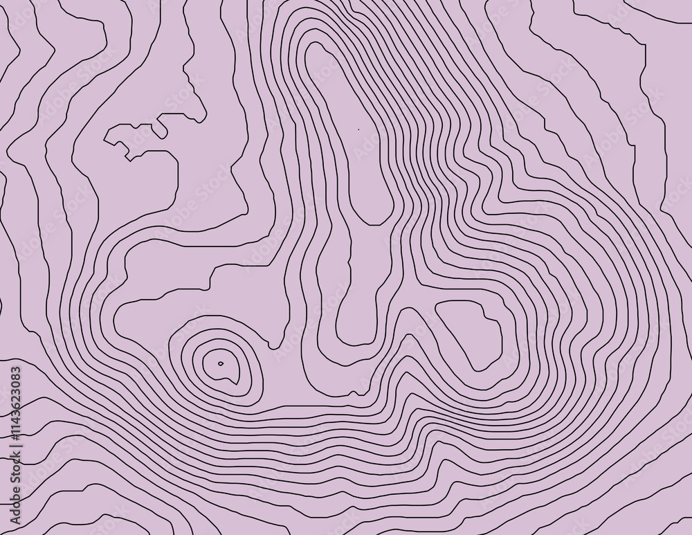 Curvas de nivel, mapa topográfico