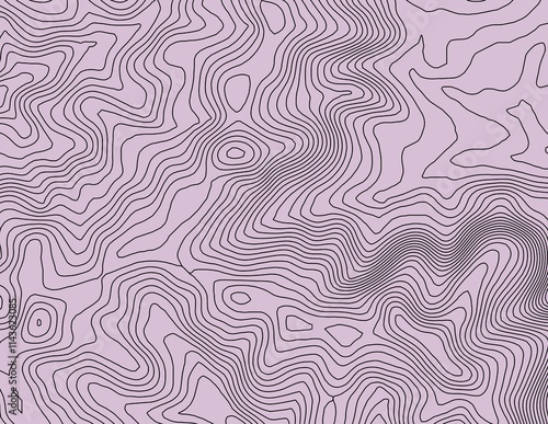 Obraz na płótnie Curvas de nivel, mapa topográfico w salonie