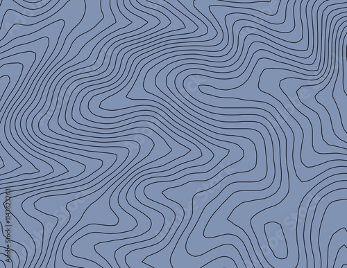 Obraz na płótnie Curvas de nivel, mapa topográfico w salonie