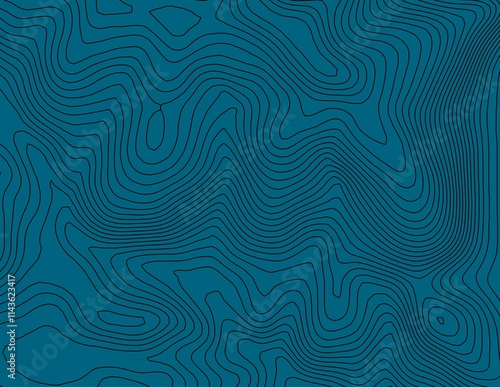 Obraz na płótnie Curvas de nivel, mapa topográfico w salonie