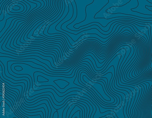 Obraz na płótnie Curvas de nivel, mapa topográfico w salonie