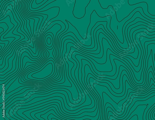 Obraz na płótnie Curvas de nivel, mapa topográfico w salonie