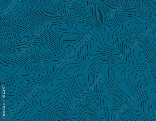 Obraz na płótnie Curvas de nivel, mapa topográfico w salonie
