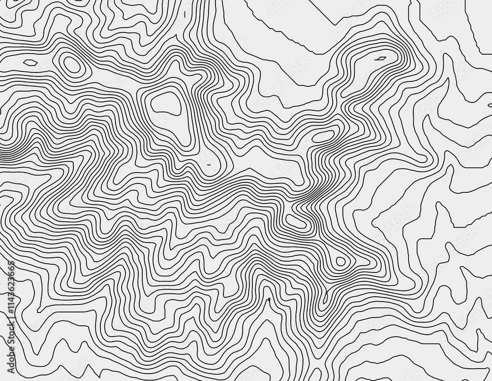 Curvas de nivel, mapa topográfico