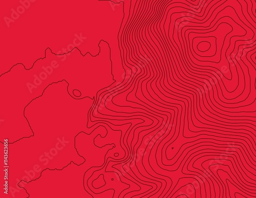 Curvas de nivel, mapa topográfico 
