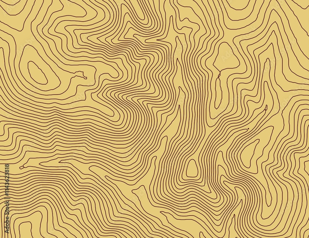 Curvas de nivel, mapa topográfico